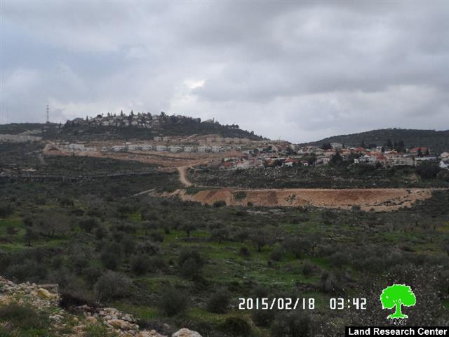 Building new colonial units and ravaging area in Kedumim colony