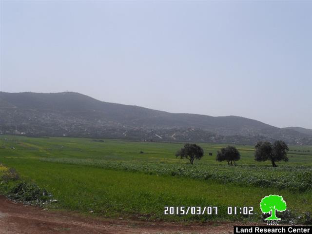 Stop-work order on structures in the village of Beit Dajan