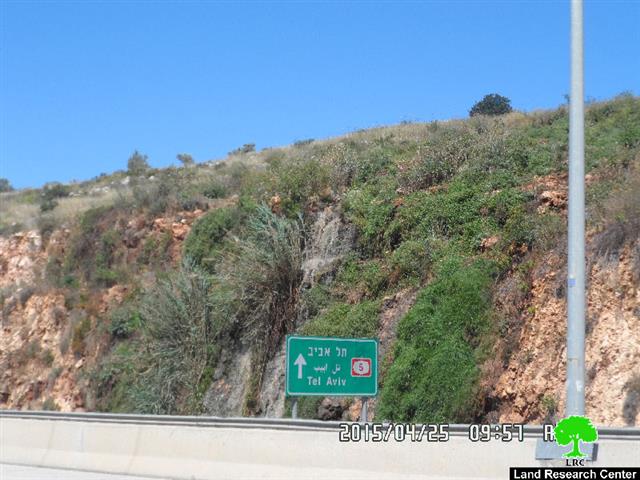 Barkan colony chemical wastes destroy the environment of the Salfit village of Bruqin