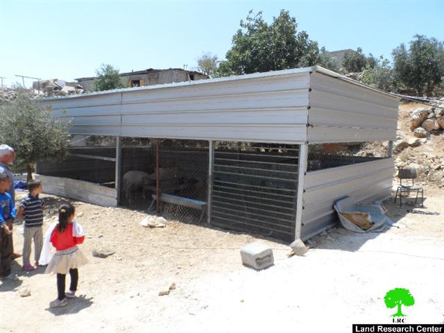 Stop-work order on structures in the Hebron town of Yatta