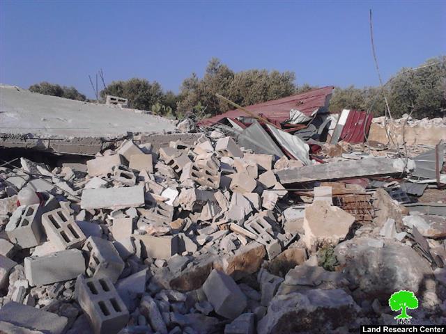 Demolition of structures in the Salfit village of Deir Ballut