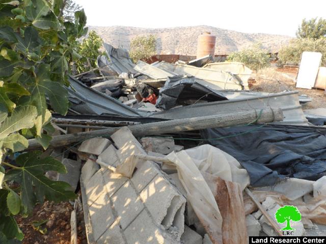 New demolitions in the northern Palestinian Jordan Valley (Al-Ghoor)