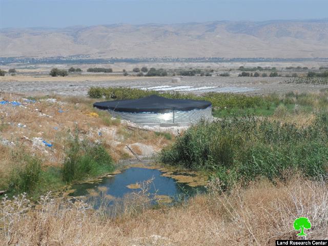 Stop-work order on a water pool in the Tubas village of Ein Al-Beida