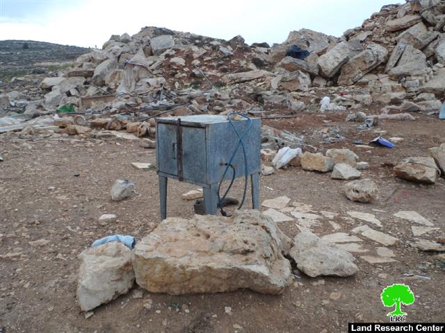 The occupation forces demolish agricultural structures in Hebron