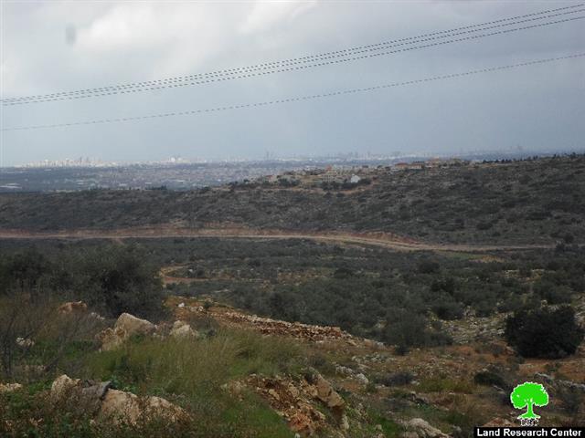 An Israeli order to confiscate 93 dunums from Azzun village to open a bypass road
