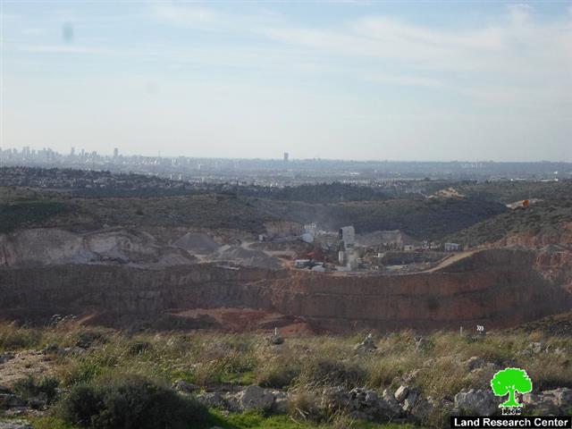 Israeli stone quarries and crushers are founded on Palestinian private lands and do continuously expand