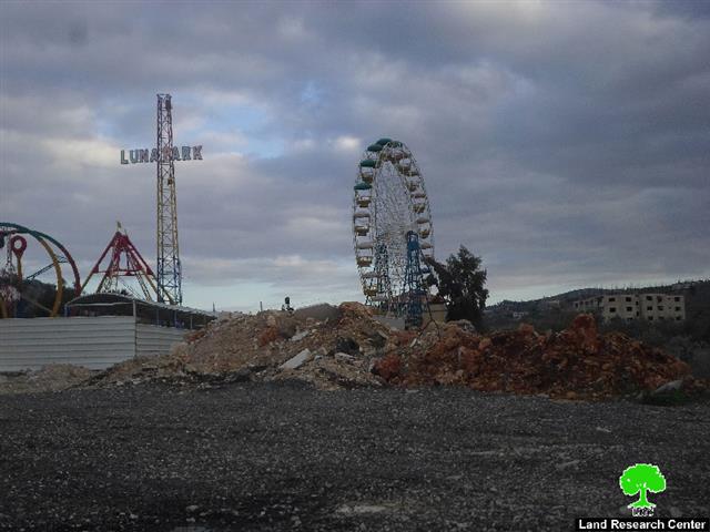 The Israeli Occupation Forces seal off the entrance of Odla village by earth mounds