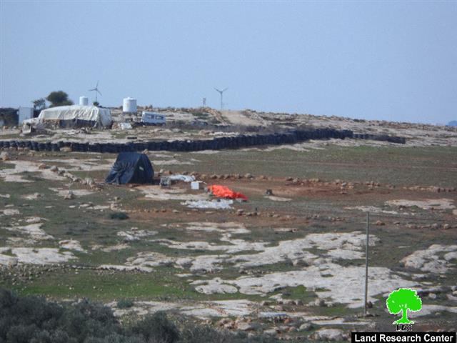 The Israeli Occupation Forces demolish two tents in Susiya hamlet of Hebron