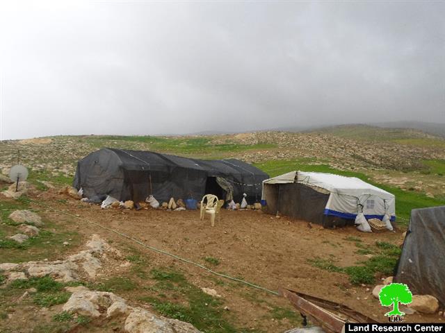 Stop-work orders on structures in Khirbet Al-Fakhit
