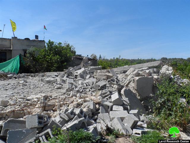 هدم منزل قيد الإنشاء في ضاحية شويكة بطولكرم بذريعة عدم الترخيص