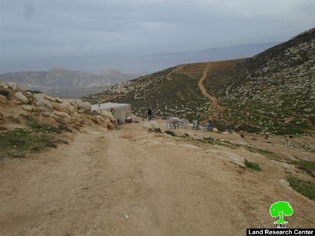 Reconstructed following an Israeli demolition operation : Israeli Occupation Forces verbally notify Khirbet Ein Al-Rash-ash of demolition again
