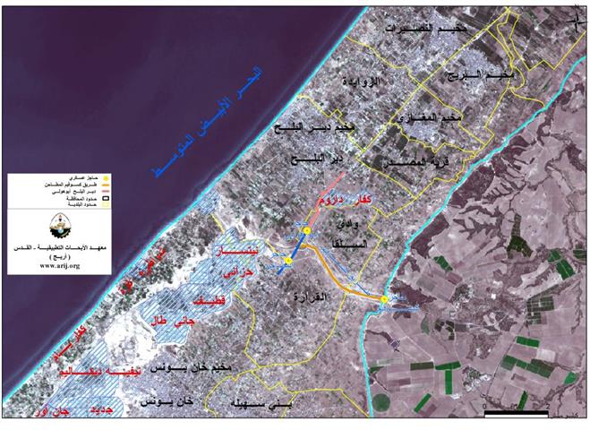 مستوطنة كفار داروم… أرض فلسطينية سرقت بالقرارات العسكرية ومن المستوطنين