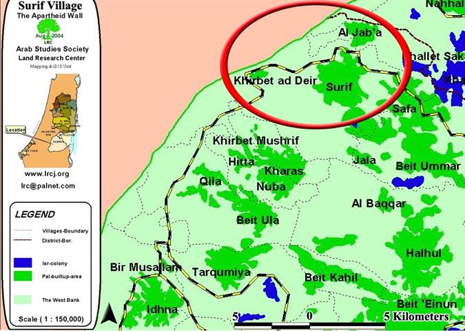 A new Confiscation order in lands of Surif and Al Jab’a villages in Hebron Governorate