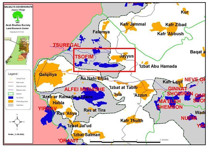 Zufim North –  A new colonial nucleus over Jayyus’ segregated lands