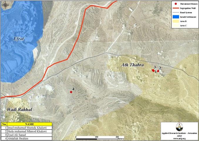 House Demolition Notices in Wad Rahhal village – southwest Bethlehem City