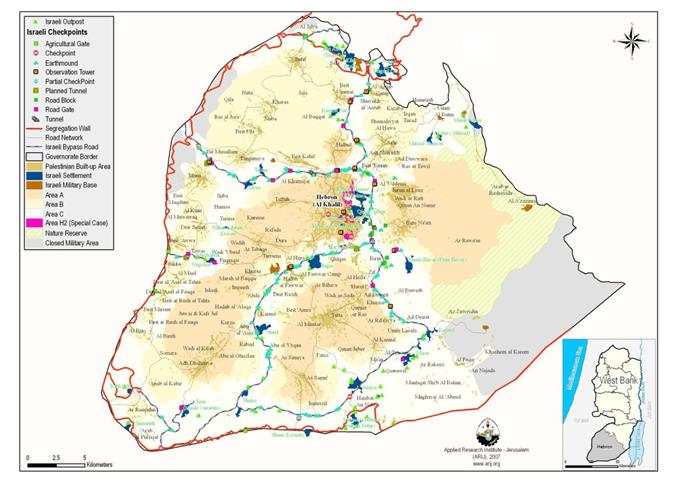 A profile of Israeli Violations against Palestinian People and properties in Hebron Governorate during from January – May 2007