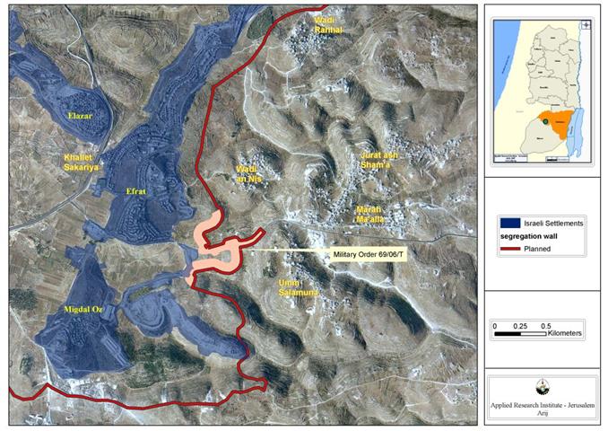 Israeli High Court allows the construction of the Segregation Wall on Lands of Um Salamuna village