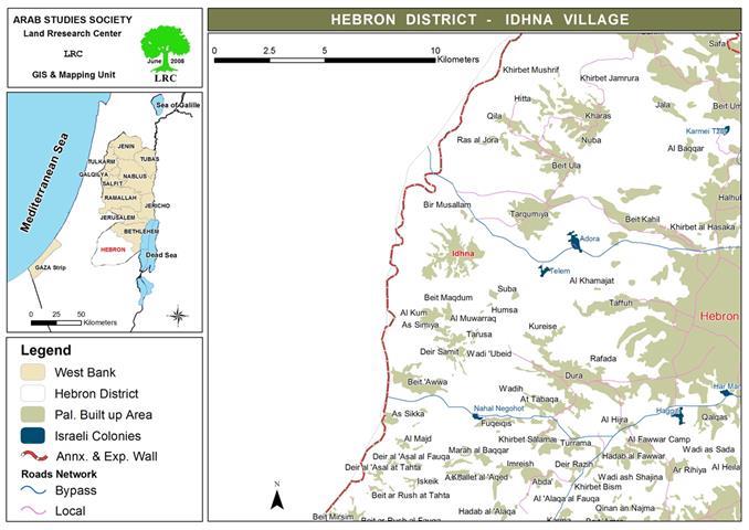Israeli “halt-of-construction” notifications against houses and other Structures in Idhna town