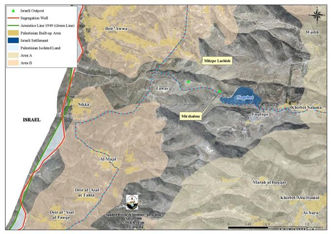 A new Israeli Outpost near the settlement of Neguhot