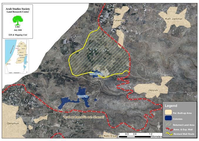 The Israeli Occupation army intends to amend the Segregation Wall Path in Jayyus Village