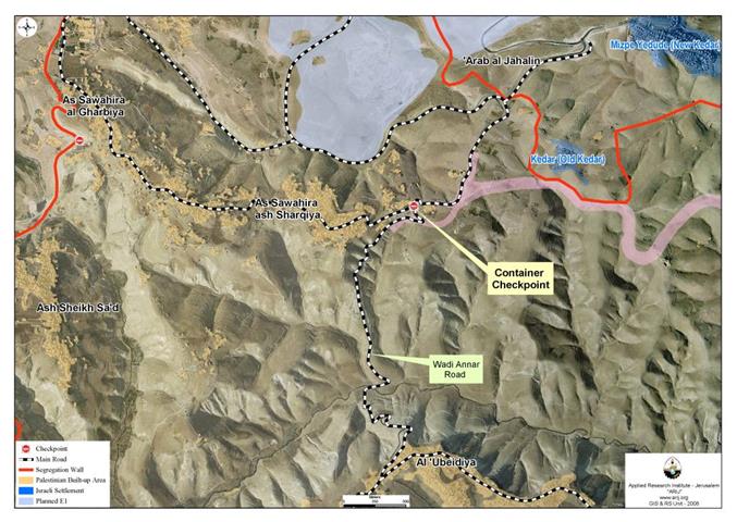Extensive Israeli Curetting around Al Container checkpoint north-east of Bethlehem city