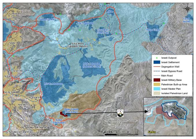 6000 Housing Units in Kedar Settlemen  “Israel promotes the Segregation Wall Plan around Jerusalem city to intensify settlement construction”
