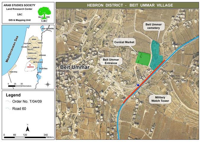 A New Road Barrier to Close the Main Entrance of the Town of Beit Ummar