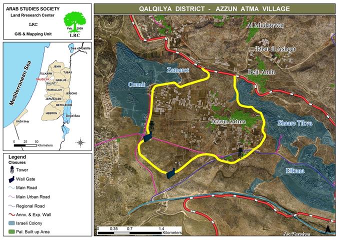 A New Closure on the Palestinians of Azzoun Al Atma