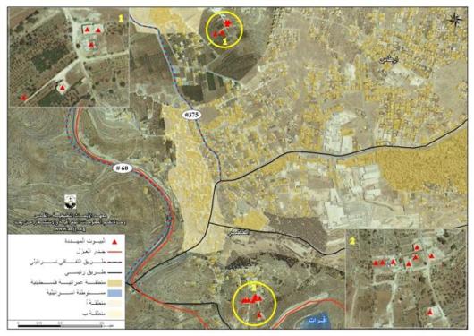اخطارات اسرائيلية جديدة لهدم منازل فلسطينية في بلدة الخضر غرب مدينة بيت لحم