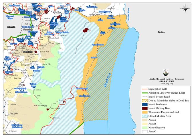 Que se cache-t’il derrière la proposition israélienne de transformer 139.000 dounams sur les rives de la Mer Morte en Terres d’Etat?