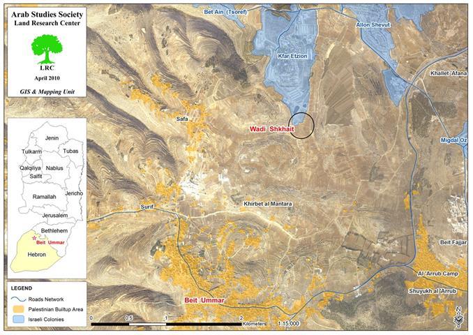 The Drowning of 70 dunums of Agricultural Lands with Colony Sewage in Beit Ummar