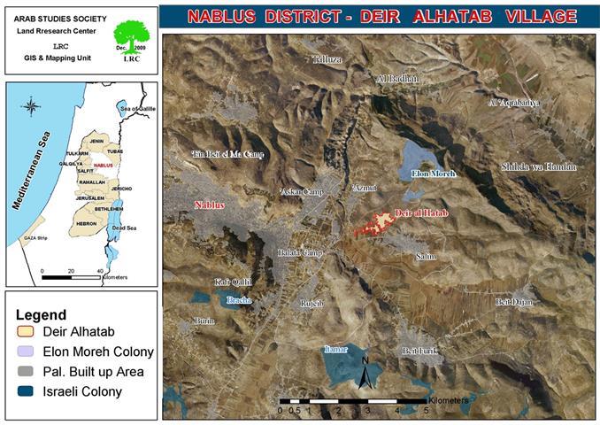 منع المزارعين الفلسطينيين من استغلال أراضيهم الزراعية  في قرية دير الحطب