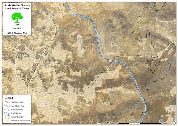 إخطارات بوقف العمل والبناء لعدد من المساكن الفلسطينية في بلدة حلحول
