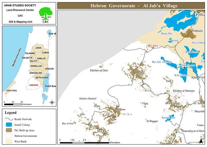 The Israeli Occupation Block Al Jab’a-Surif Road