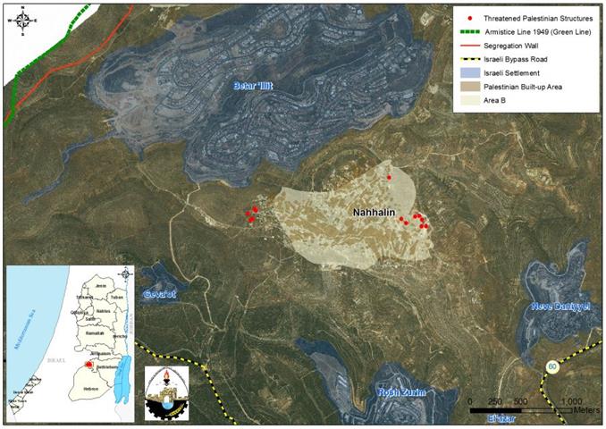 New Israeli halt of construction Orders in Nahhalin Village Southwest of Bethlehem Governorate