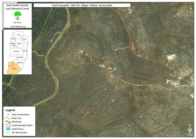 إخطارات بإخلاء أراض زراعية غرب بلدة بيت أولا