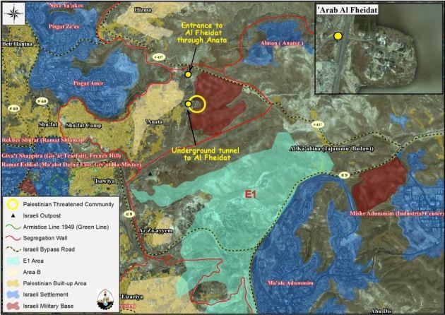 موجة اخلاء وهدم تهدد حي عرب الفهيدات شرق بلدة عناتا الفلسطينية