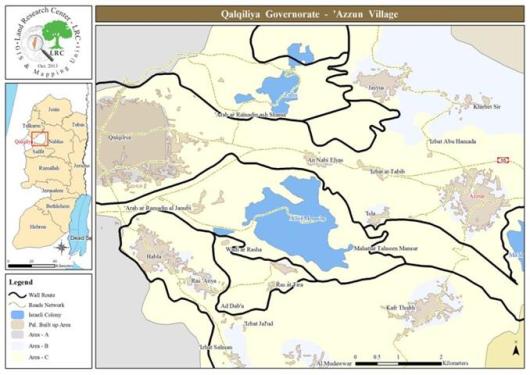 مع اقتراب موسم الزيتون !!!  إغلاق البوابة الزراعية الوحيدة المقامة على طول الجدار العنصري في قرية عسلة / محافظة قلقيلية