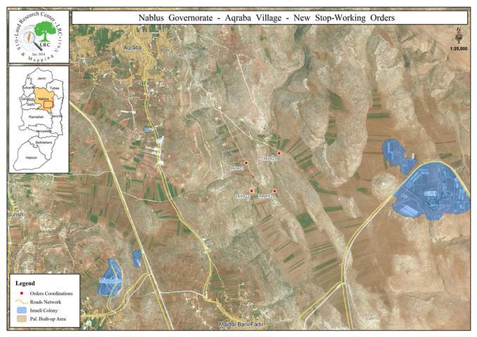 إخطار عدة منشآت بوقف البناء في خربة الطويل