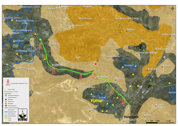 Military Expropriating Orders to Install Military Towers South of Nablus 
Demolition Orders for Eight Palestinian Houses & Structures in East of Nablus Governorate