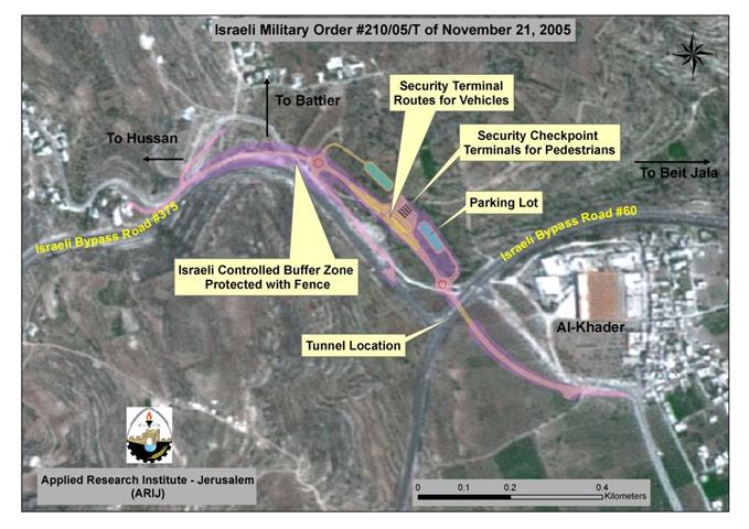 Israel started with digging the Tunnel on the entrance of Al Khader Village, West of Bethlehem !!!