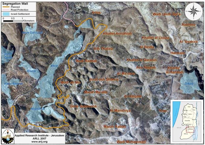 Israeli Military Orders to demolish Six Palestinian Houses in Um Salamouna Village South of Bethlehem City