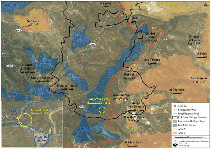 Israeli settlers target more Palestinian land in Al Khader village west of Bethlehem city