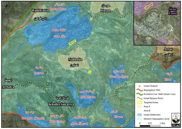 أوامر عسكرية اسرائيلية جديدة تستهدف أراضي في قرية نحالين