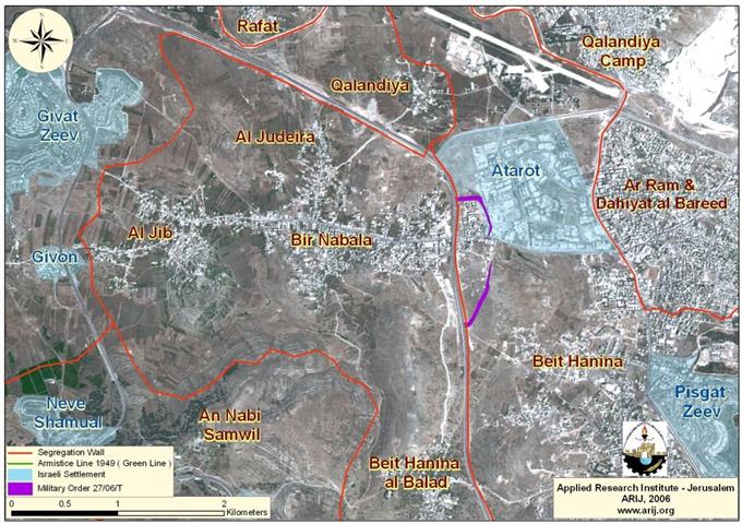 Bir Nabala Village:  two Separate Enclves reunited into one Big Enclave