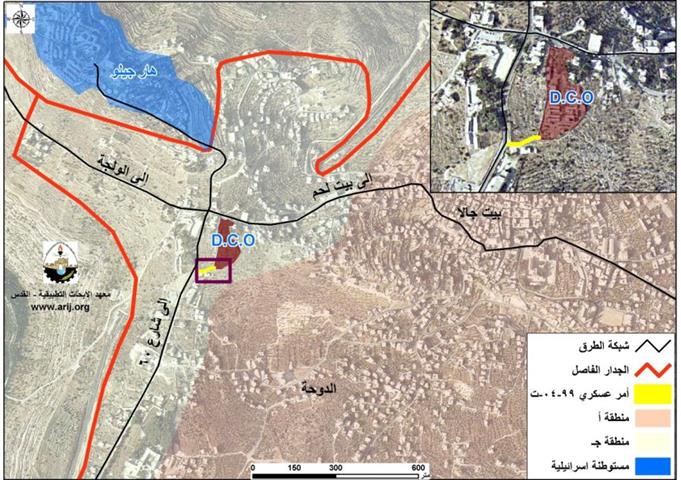 اسرائيل تمدد أمرا عسكريا لشق طريق عسكري على أراضي مدينة بيت جالا