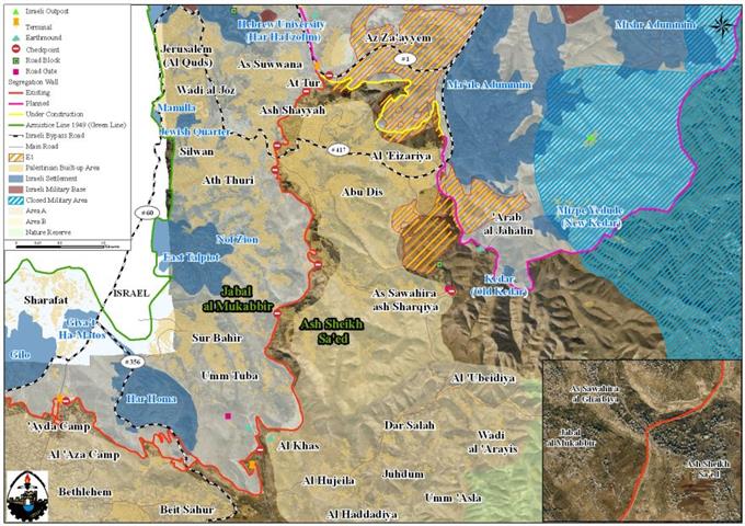 The Israeli Supreme Court Ratified the Route of the Israeli Segregation Wall in Al-Sheikh Sa’ed Village South of the City of Jerusalem