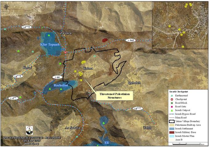 New Israeli “halt of construction” orders in Yetma village south of Nablus