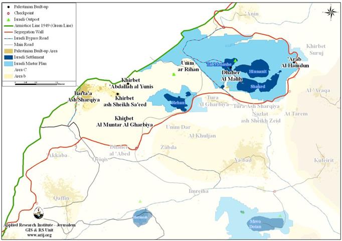 New Israeli halt of construction orders in Barta’a Ash Sharqiya village west of Jenin city