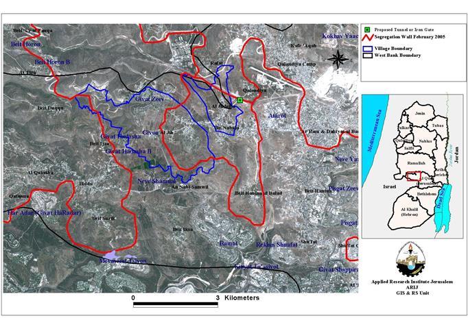 Israel’s Segregation Wall Encircles Three Palestinian Villages in Northwest Jerusalem